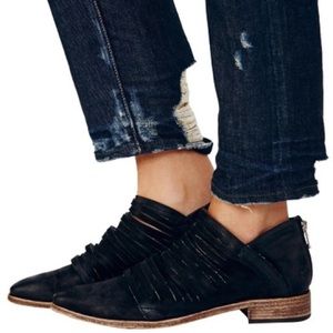 Free People Lost Valley Ankle Boot Washed Black